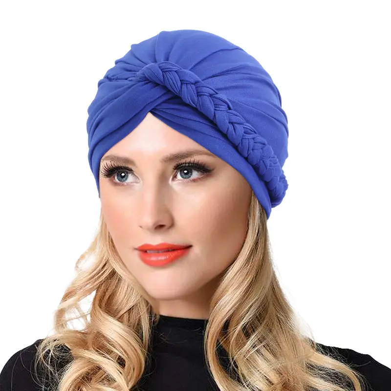 Hair Towel Elastic Cotton Bandana Blue Outdoor Bandanas Fashion Head Scarf Adult Turban Hat