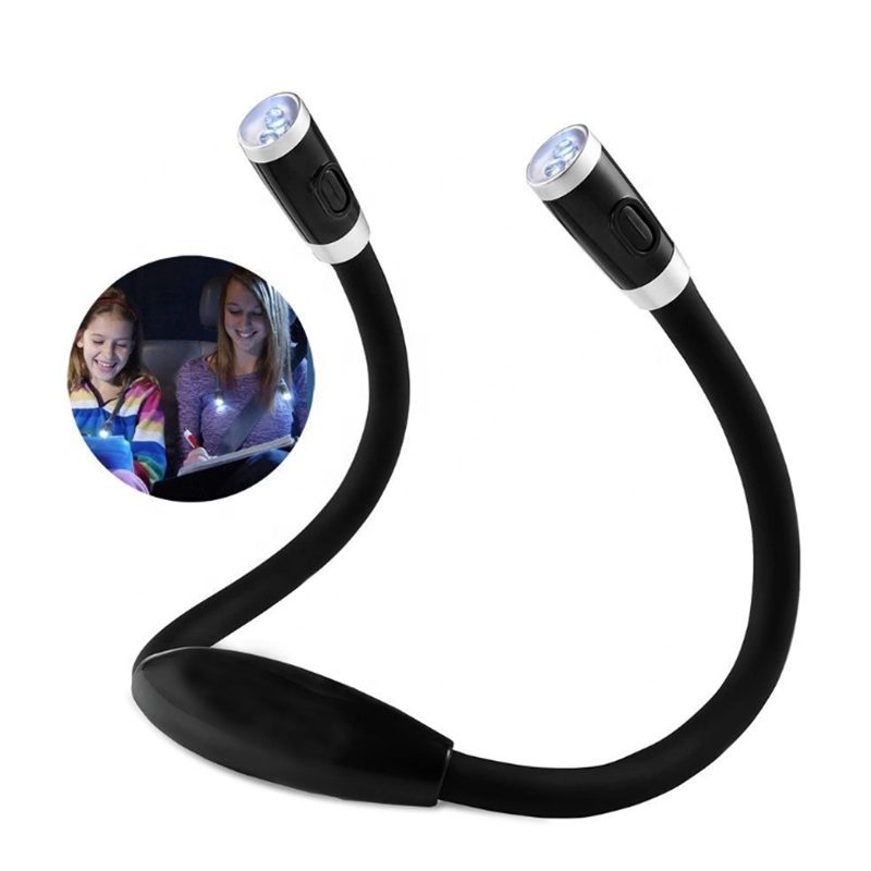 Перезаряжаемые Hands Free 4 Led Гибкая лампа для чтения с батарейным питанием аварийный шеи Hug свет