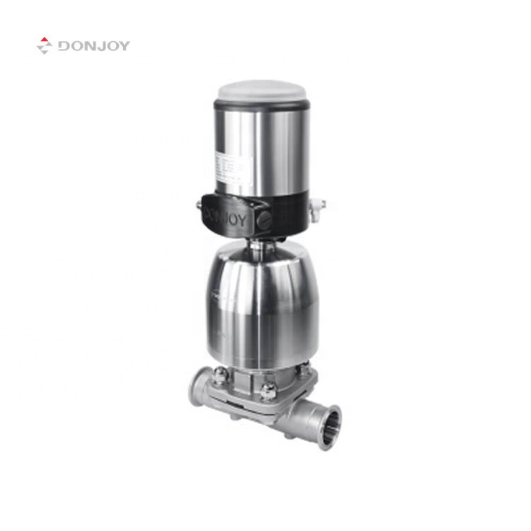Санитарный клапан Donjoy 316L, пневматический диафрагменный клапан с позиционером
