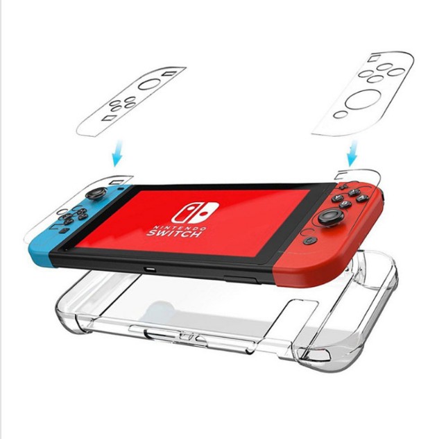 Съемный прозрачный чехол из поликарбоната со стразами для Nintendo Switch NS NX, чехлы, жесткая прозрачная задняя крышка, корпус, ультратонкая сумка