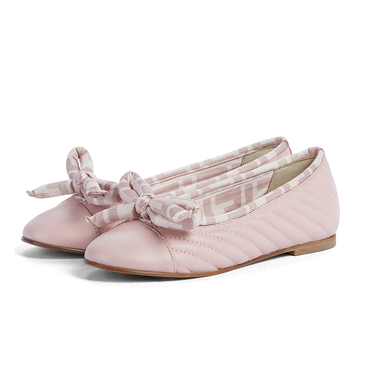 Custom In Bulk Luxury Pink Round Toe Partygirls Dress Teenager Girls Fancy Ballet Flats Shoes For Kids