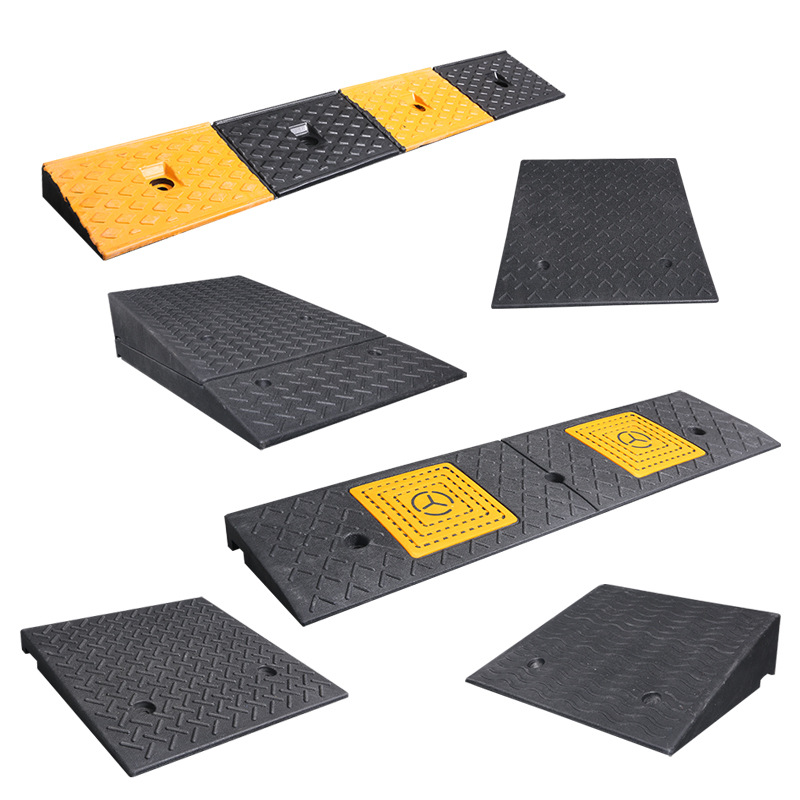 Hot-selling lane speed reducer car kerb outdoor black rubber kerb ramp