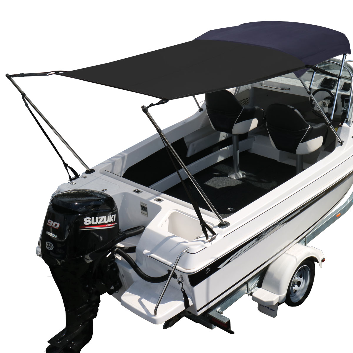 Комплект для удлинения солнцезащитного козырька Marine Boat Bimini Top, черный, синий, серый, MA 046