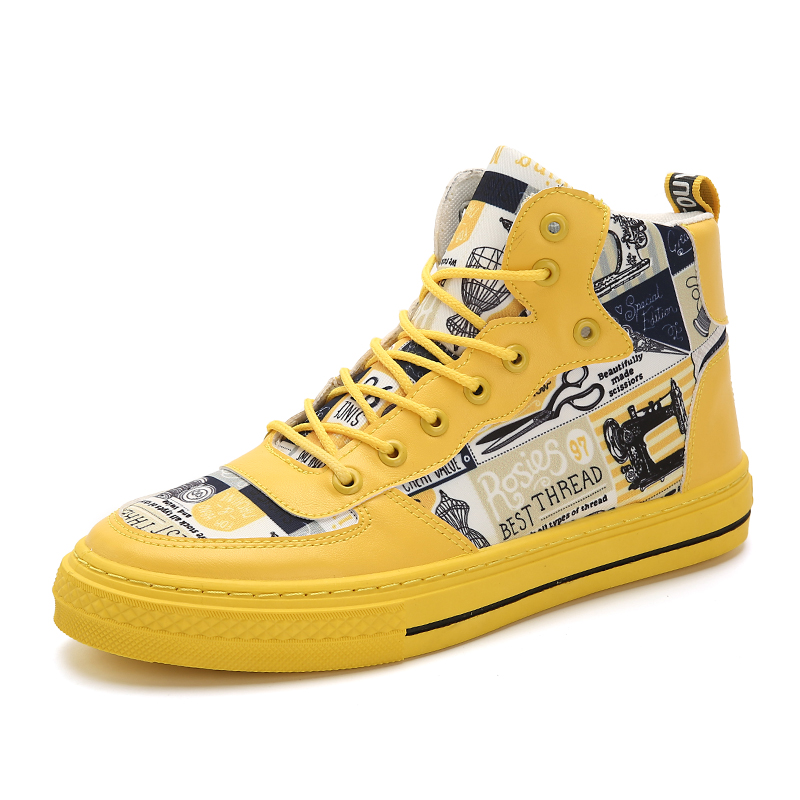 Мужские холщовые кроссовки All Star, производитель белой повседневной обуви Plimsolls, оптовая продажа спортивной обуви с высоким верхом желтого цвета на заказ