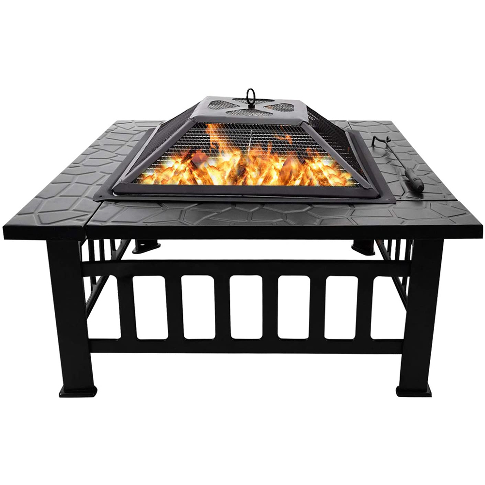 Barbecue Big Barrel Charcoal Stove With Grill Hiking Picnics Fishing Beef BBQ Grills