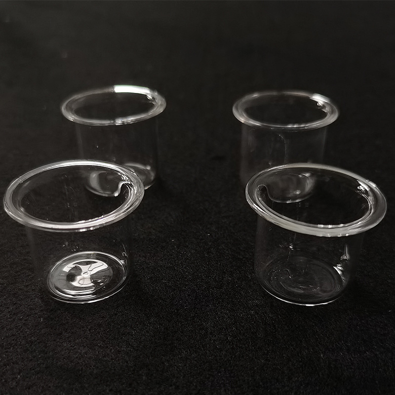 Molten quartz glass tube for processing small crucible of various sizes