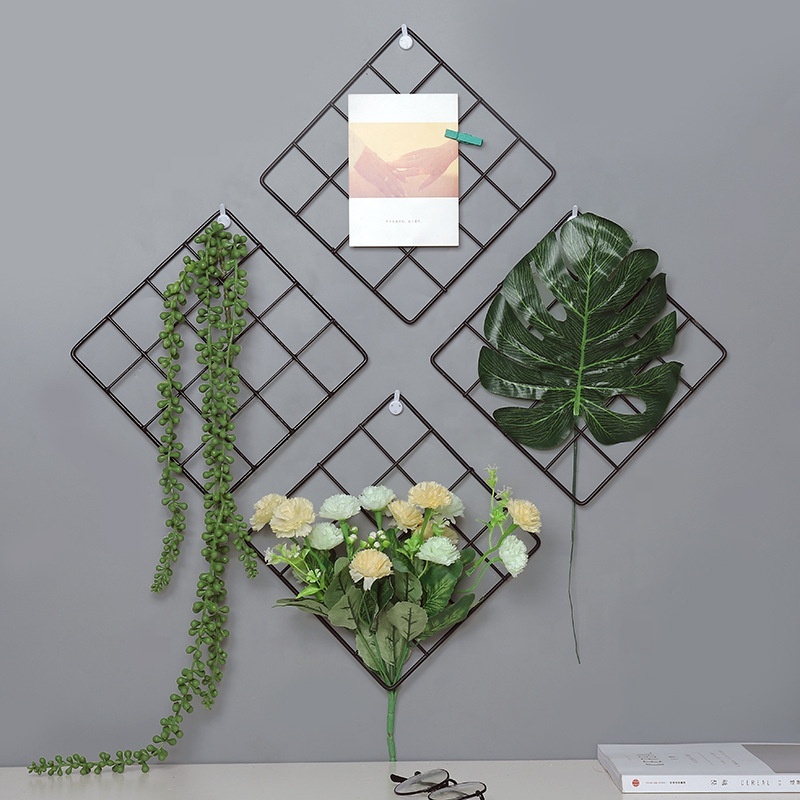 Wall art home decoration grid photo wall mesh panel room decorative wall grid panel