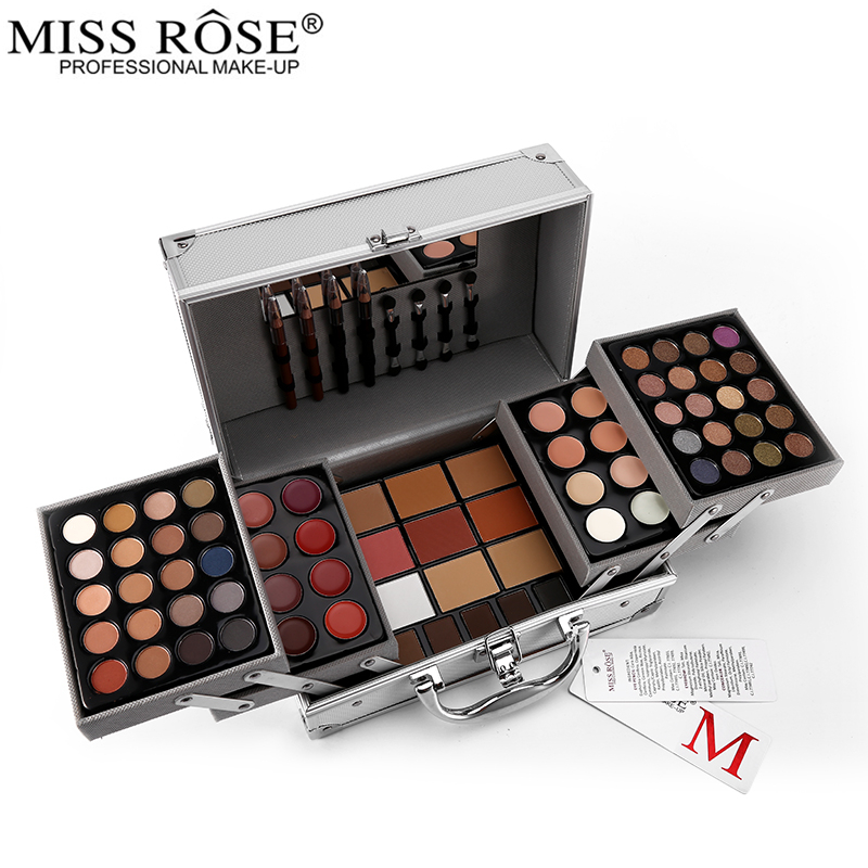 Miss Rose пудра для лица, набор для макияжа, матовые и мерцающие тени для век, палитра, блокбастер, профессиональный набор для макияжа, хайлайтер, бронзер