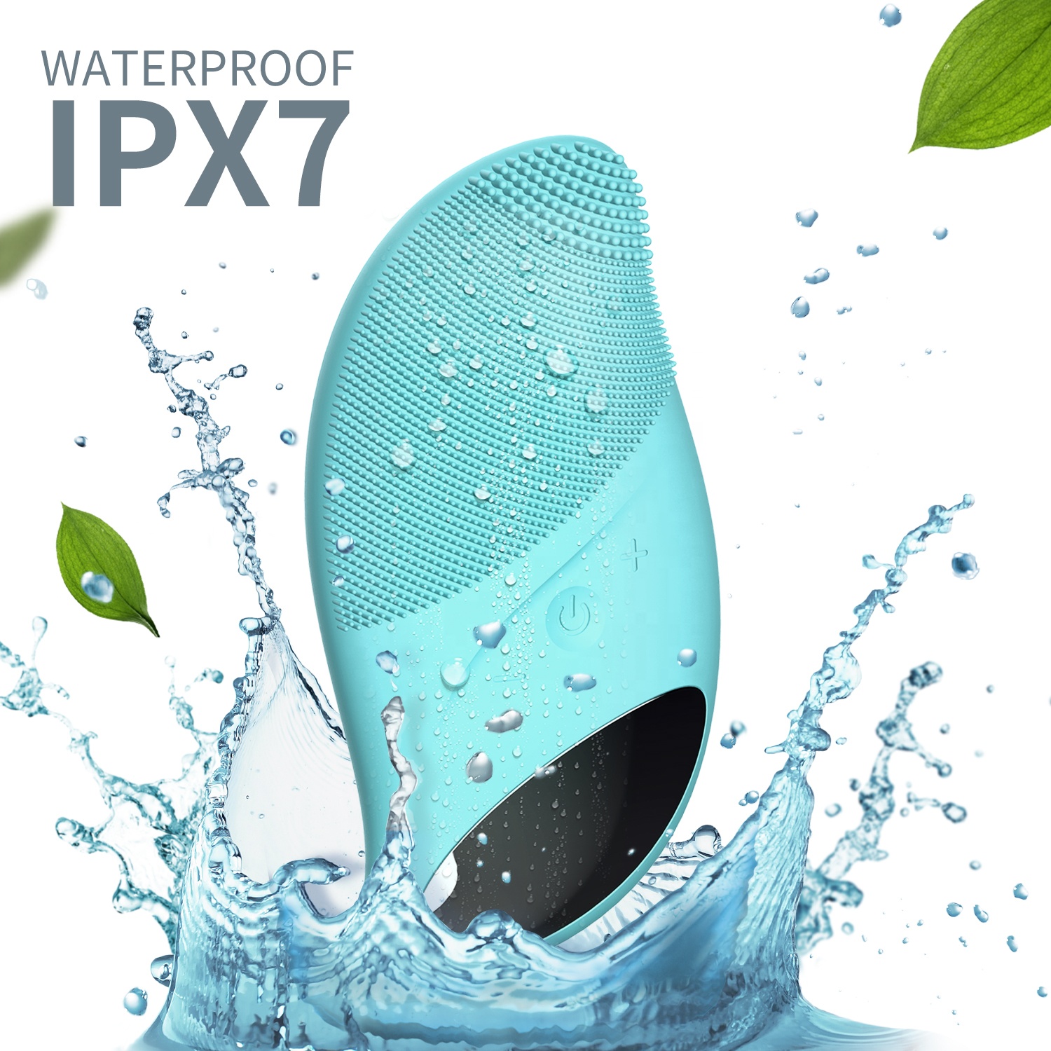 2020 горячие продажи IPX 7 водонепроницаемый электрическое средство для чистки лица кисть силиконовая кисточка для лица для очиститель пор с функцией нагрева