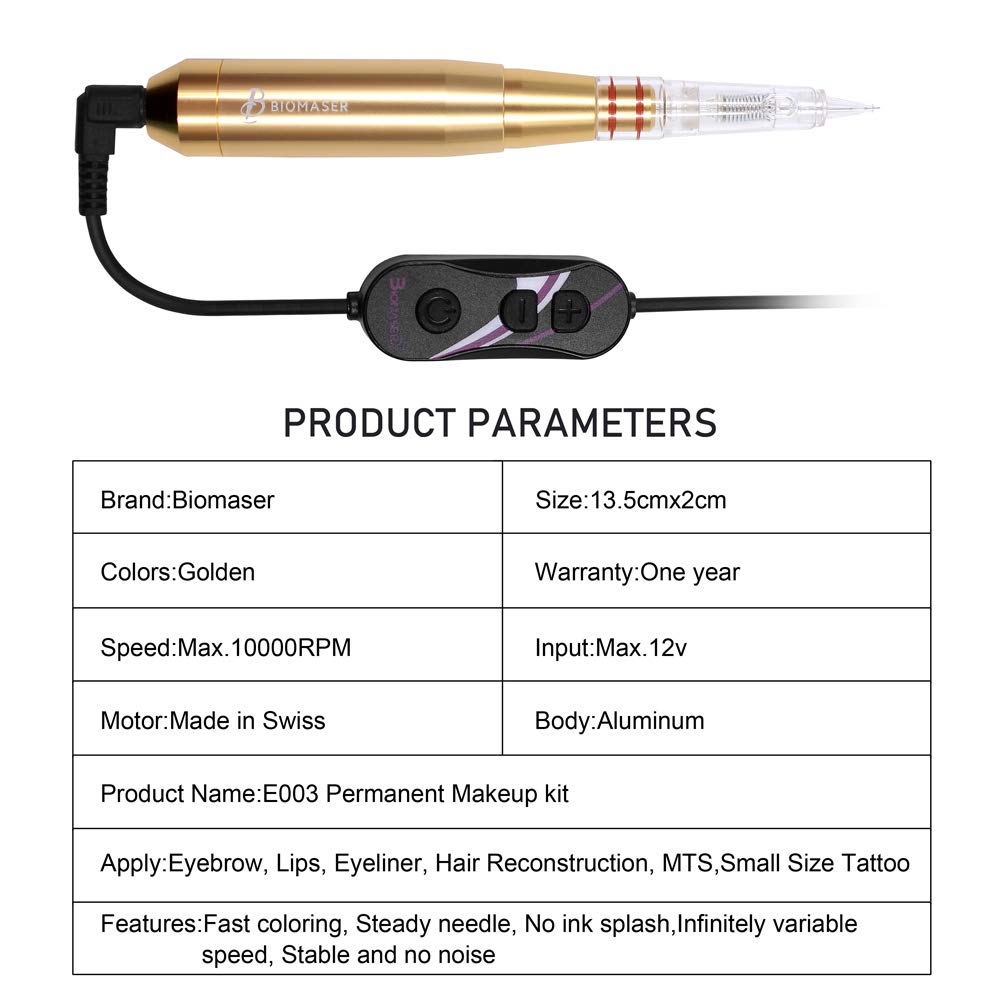 BIOMASER agujas maquinas de makeup permanente интеллектуальный цифровой Перманентный макияж машина контроль скорости