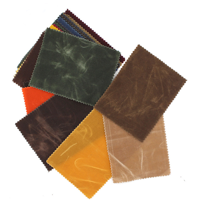 Stock lot 8 oz wet oil wax coated waterproof cotton canvas fabric for outdoor jacket