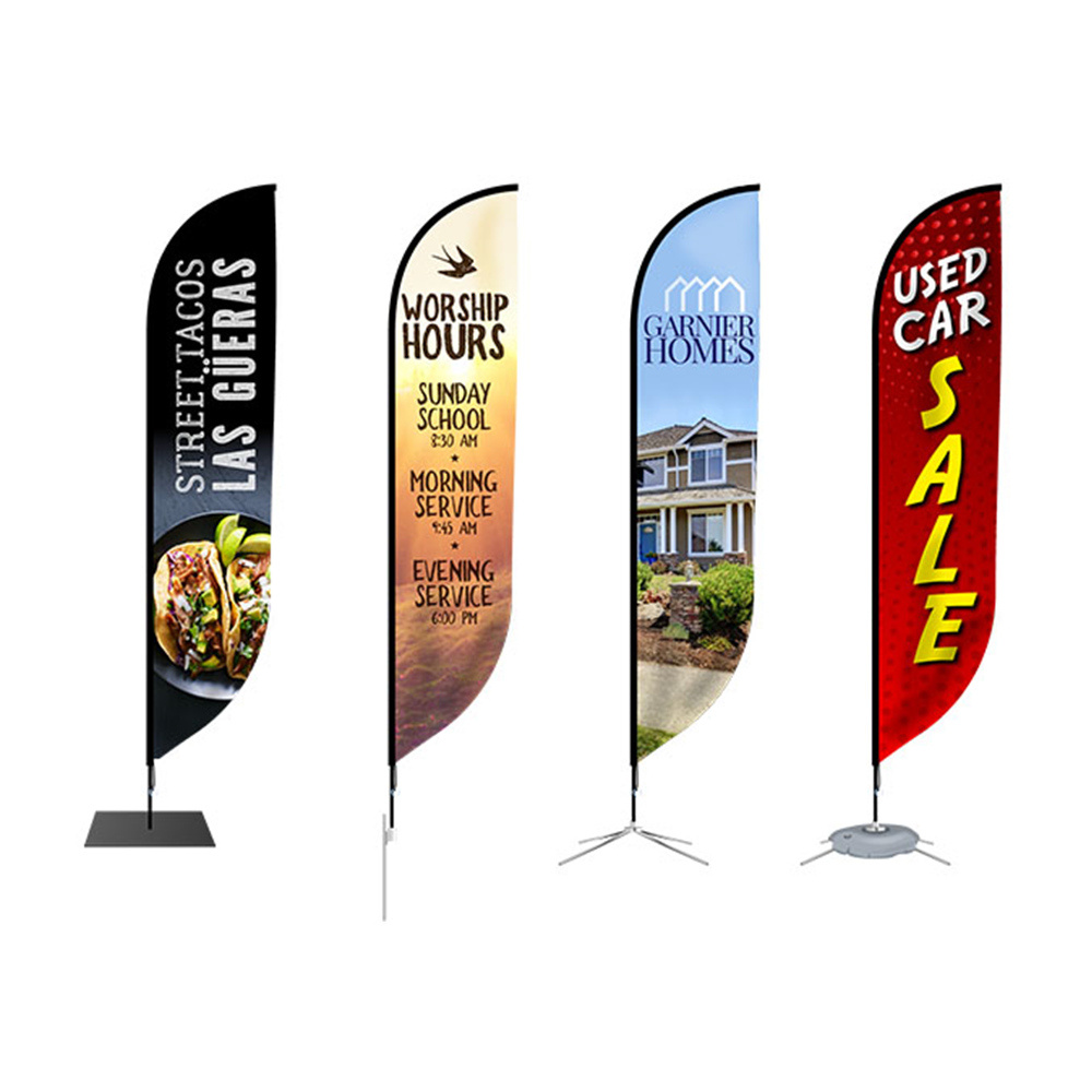Factory Custom High Quality Feather Flags Custom Advertising Promotional Flags Banners real estate Open House Feather Flags