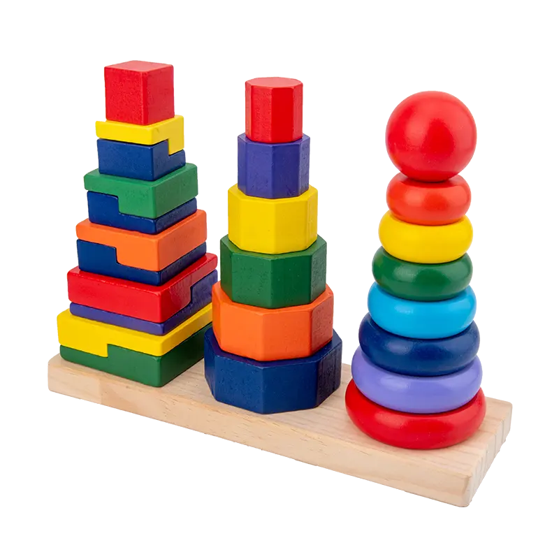 Attractive Price New Type Rainbow Tower Preschool Education Toys Childrens Toys Educational Intellectual Development
