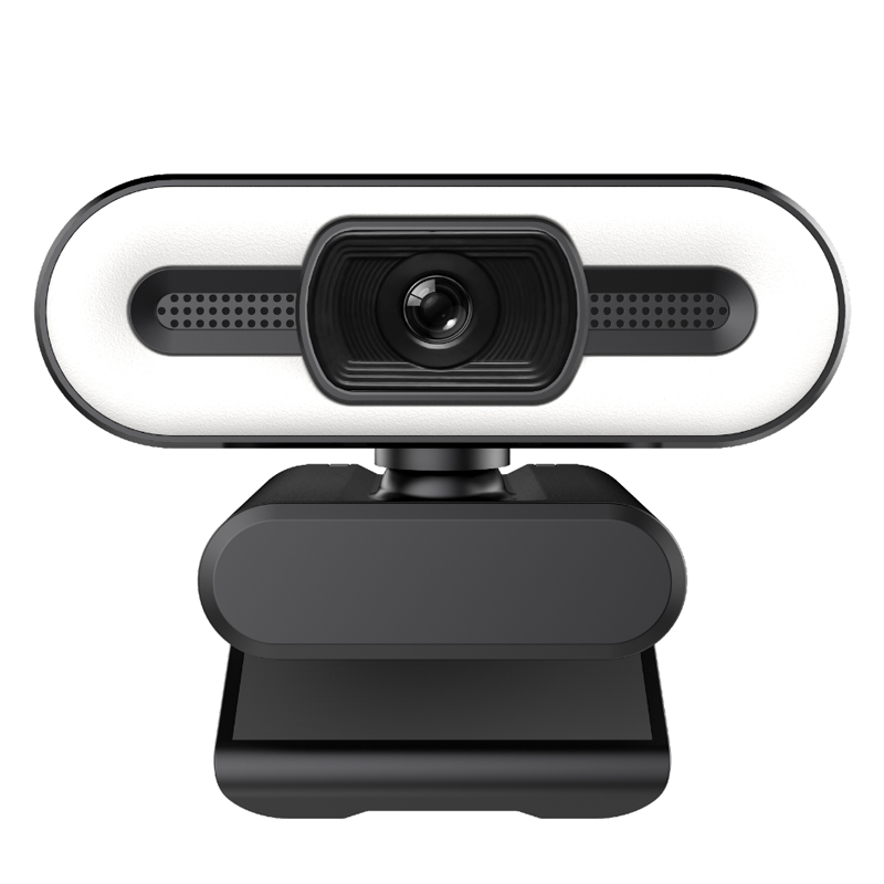 Веб-камера 4K HD с автофокусом и регулируемой яркостью для Skype с микрофоном и кольцевой подсветкой