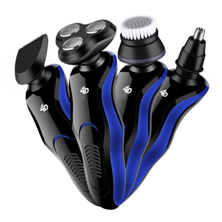 4D Electric Shaver Maquinilla de afeitar Triple Floating Blade Heads Wet-Dry Dual Use Waterproof Shaving Machine Beard Trimmer