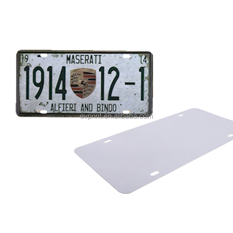 Personalized Printable Decoration Aluminium Car Plate Sublimation Blank License Plate