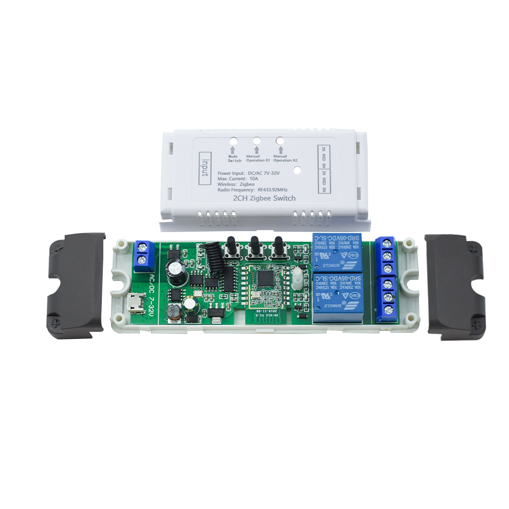 Google Home Compatible ZigBee 3.0 WiFi 2 Channel Relay Smart Automation Module 7V-32V Motor Switch Tuya Smart