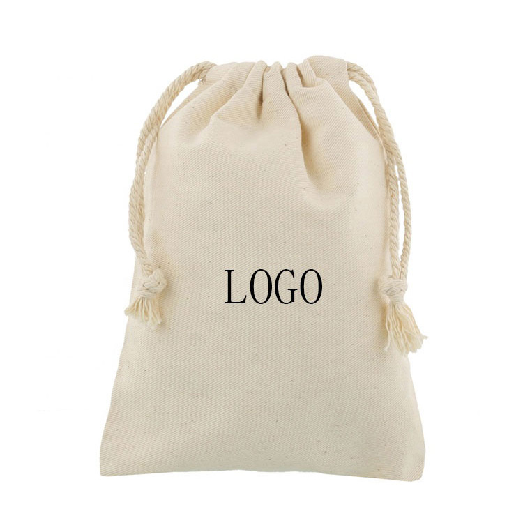 OEM canvas string eco small custom organic cotton drawstring bags