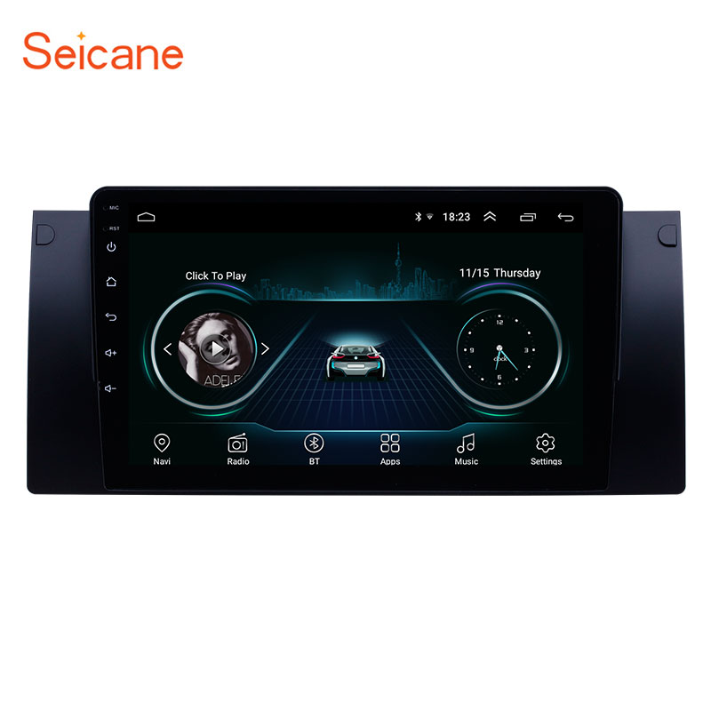 Android 9,1 HD сенсорный экран 9 дюймов AUX GPS-навигация Радио для BMW 5 серии E39 X5 E53 1995-2003 поддержка SWC Carplay