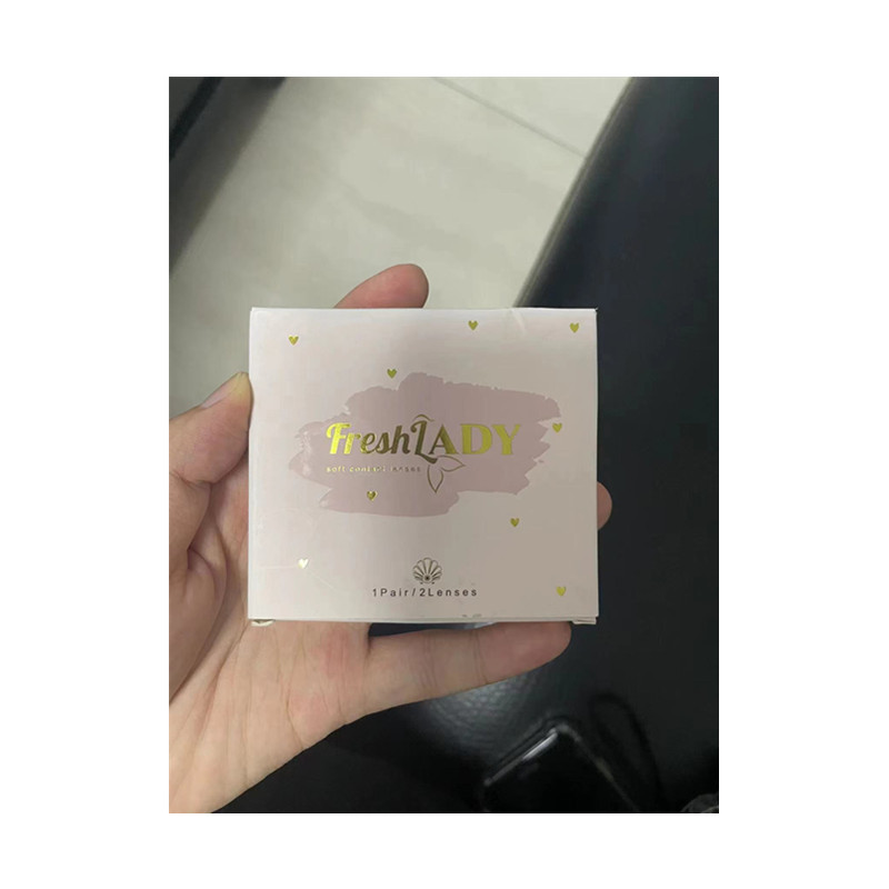 Custom small product paper boxes eye contact lenses packaging box for lenses colorful contact lens packaging box