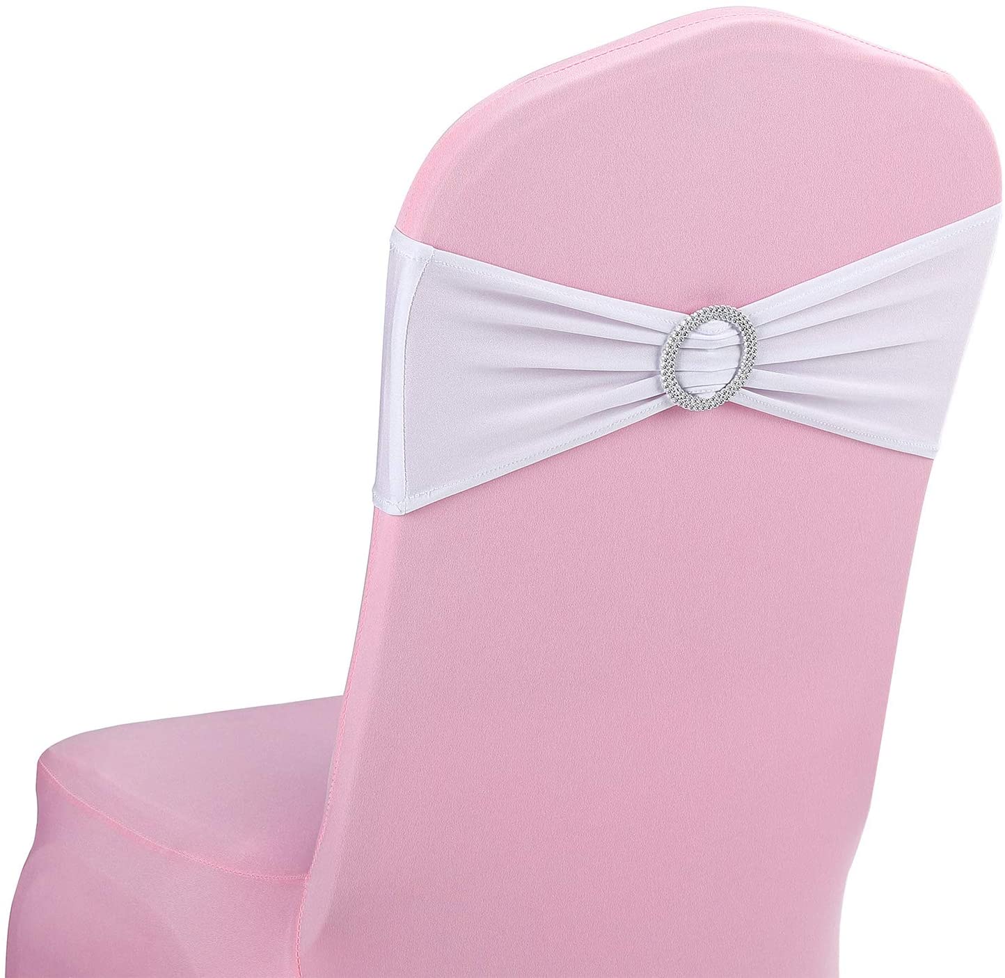 Universal Elastic Chair Cover Bands with Buckle Slider for Banquet Party Hotel Event Decorations