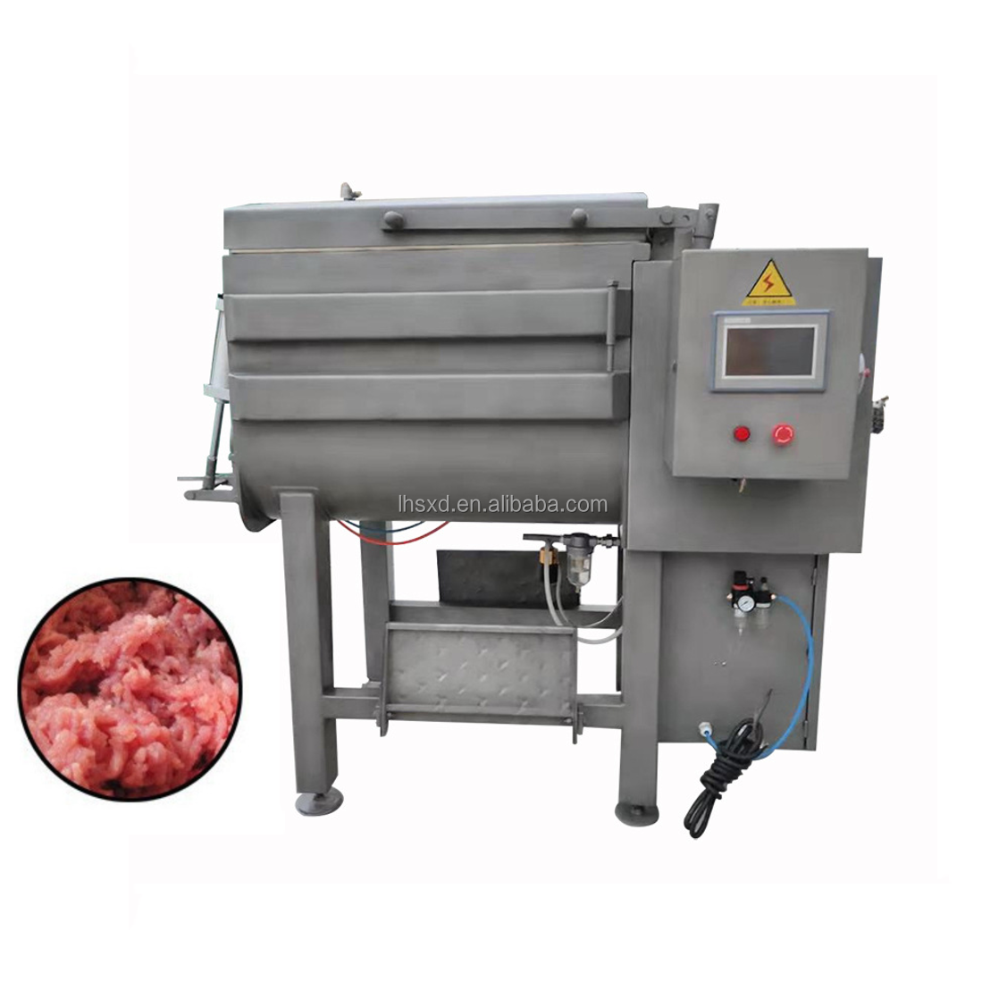High Efficiency Vacuum Mixer For Making Sausage / Vegetable Meat Mixers Equipment/ Meat Pie Mixer Machine