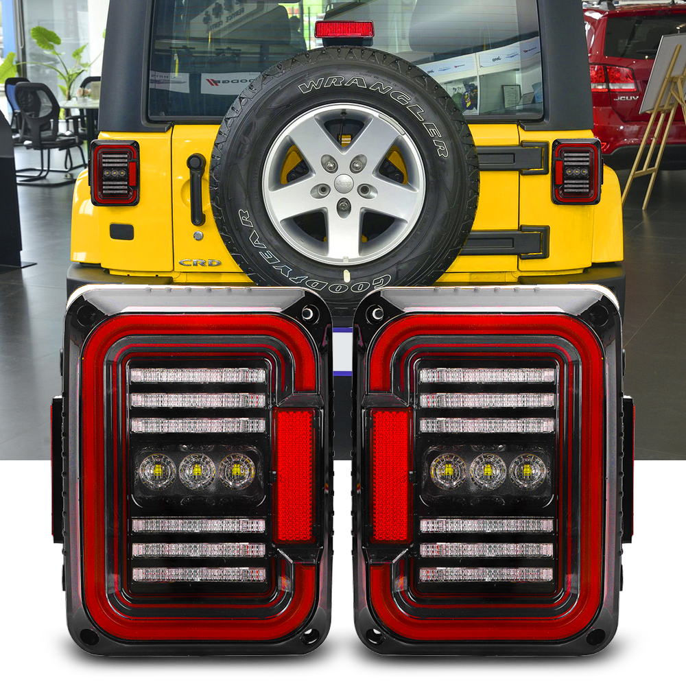 Светодиодные задние фонари для Jeep Wrangler, задние фонари для Jeep Wrangler JK JKU Sports, Sahara, Freedom Rubicon 2, 4 двери 2007-2017