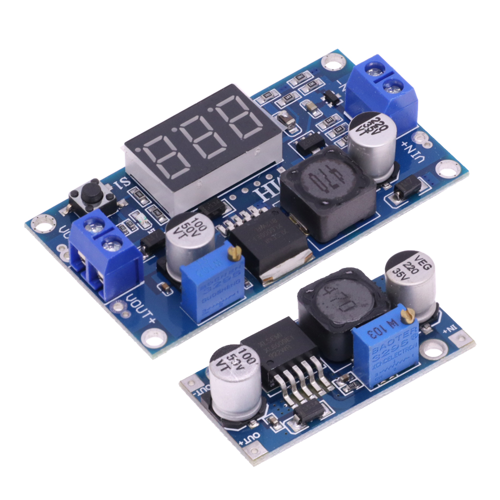 XL6009 DC-DC Boost источника питания регулятор напряжения Повышающий Модуль Регулируемый выход 5V с цифровым дисплеем 4A светодиодный вольтметр