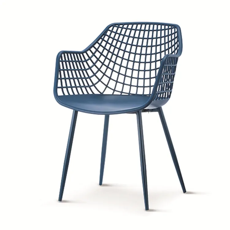 High Quality Yi Home Furniture Modern Design China Factory Plastic Mesh Chair Dining Room PP Seat Plastic Dining chairs