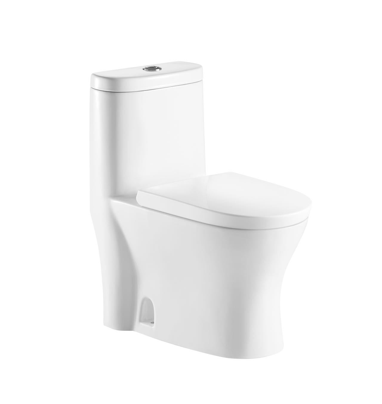 Easy to Clean Water Saving Dual Flush Bathroom Modern One Piece Round Ceramic Toilet Bowl for Sale