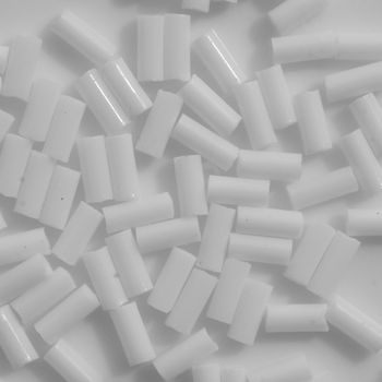 High Quality Fashion JS Glass Seed Beads - 41# 3" 6MM Opague White Bugles Beads For Garment & Jewelry