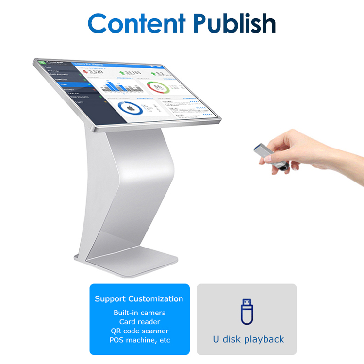 Custom K Type 32 Inch Full Hd Floor Standing 4k Interactive Lcd Digital Information Touch Screen Advertising Display Totem