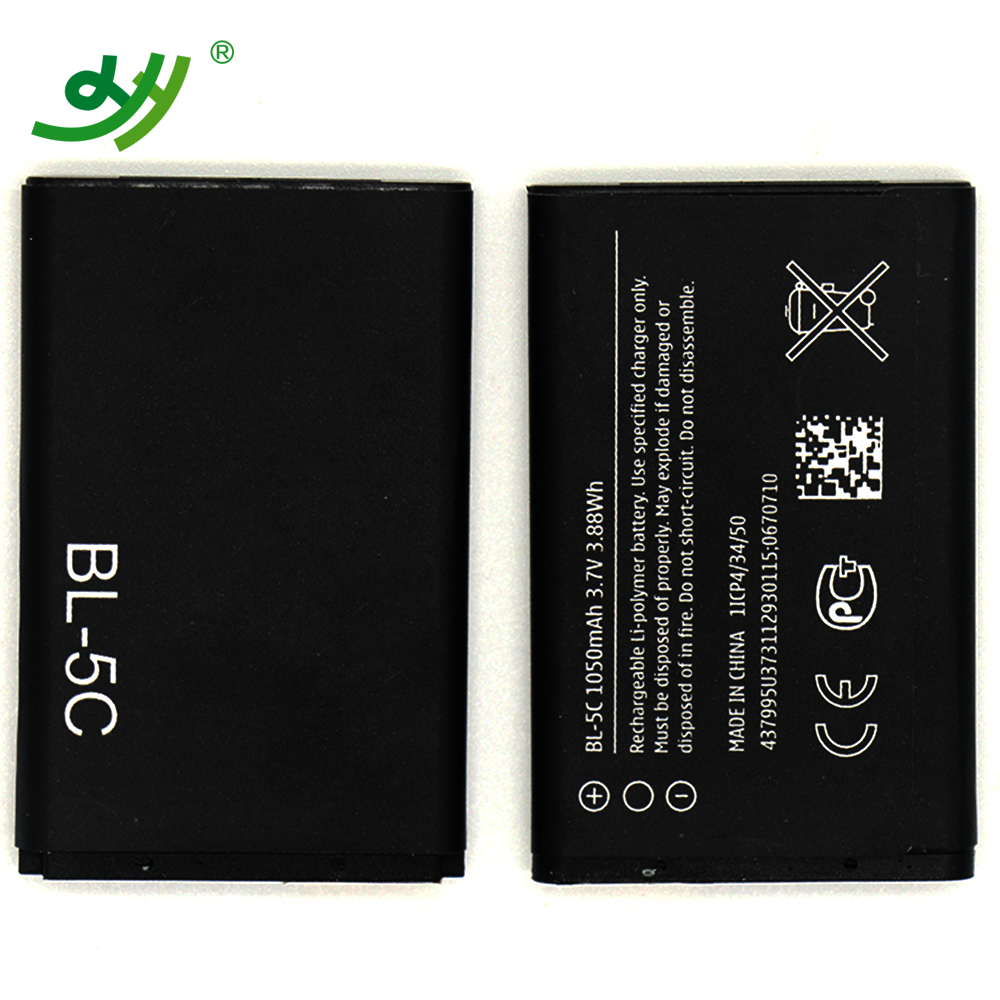 Оригинальный аккумулятор 1020mAh батарея для мобильных телефонов 3,7 V BL-5C для NOKIA BL 5C 1200 1208 1600 1650 105 106 E60 N70 N9 батарея