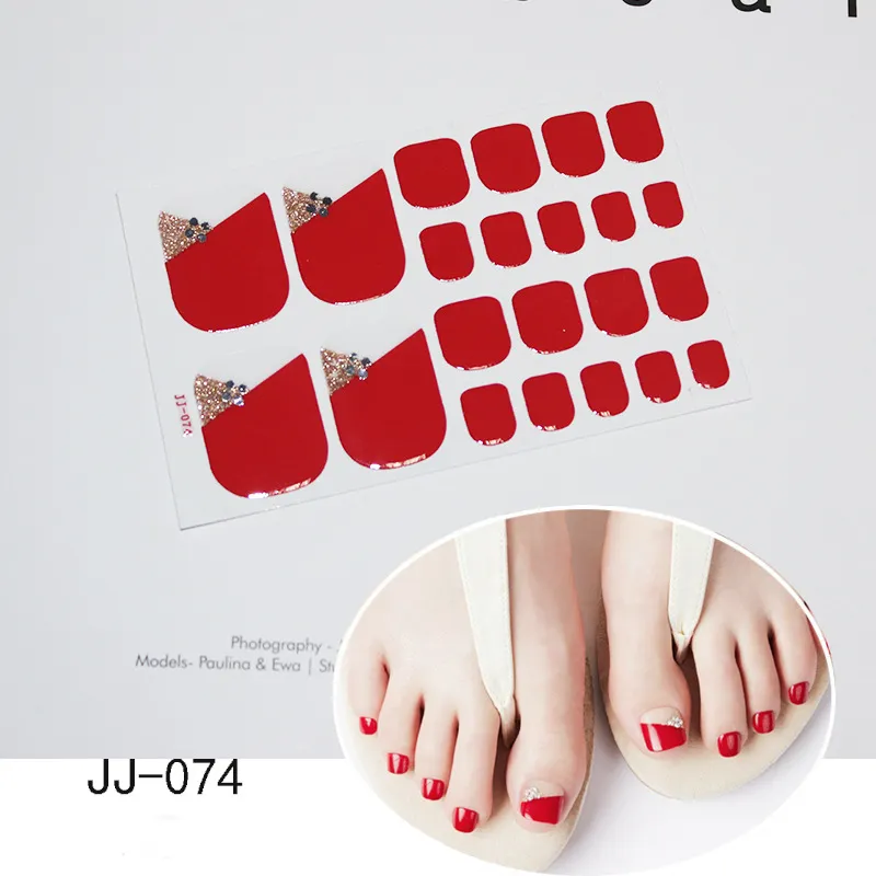 Foot Nail Sticker for Women   Girl Self-Adhesive Printed Toe Nail Art Decals  DIY Nail Decoration