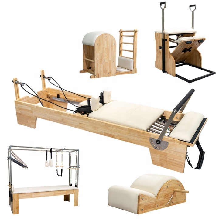Best Selling Steel Base Wood Spring Tower Spine Corrector Set Instrument Reformer Trapeze Table Cadillac Pilates Ladder Barrel