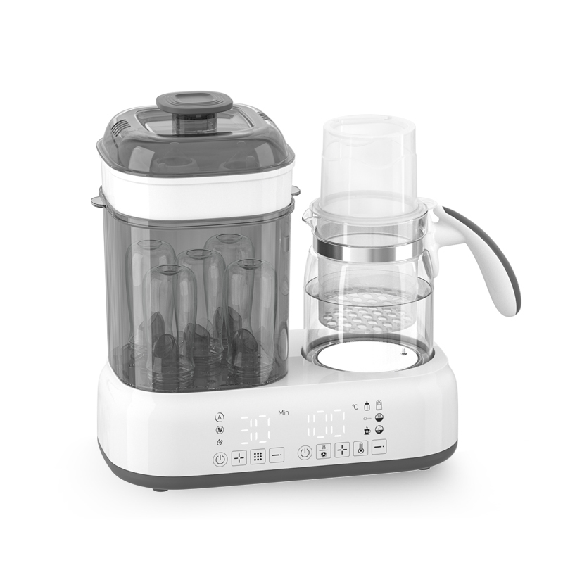 Multi-function electric water kettle baby milk bottle warmer plastic baby bottle steriliser steam sterilizer with dryer