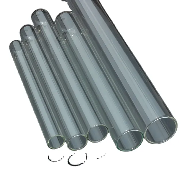 High temperature round heat resistant glass tubes clear quartz tube