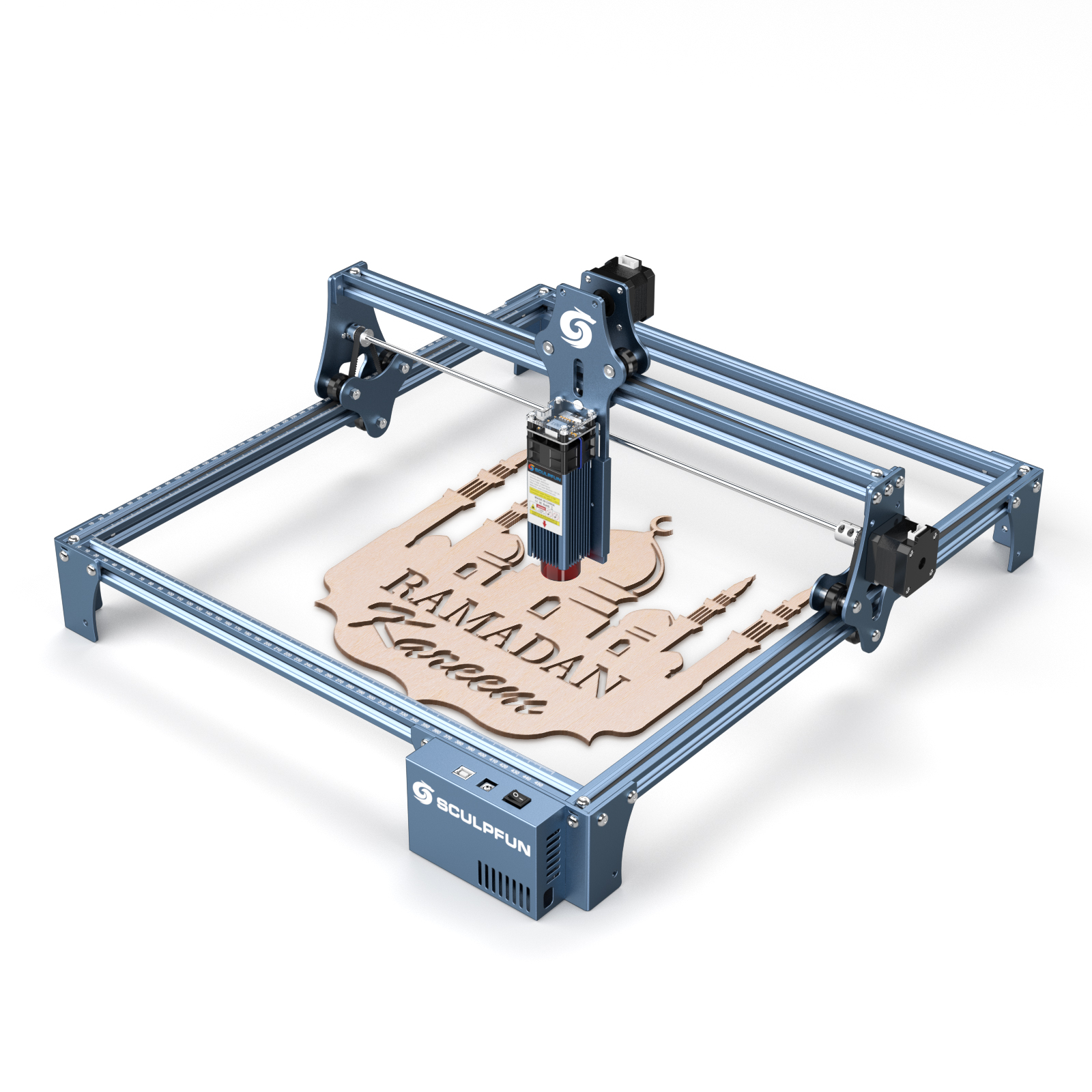 Лазерный станок SCULPFUN S9 90 Вт CO2 CNC лазерный эффект гравировальный режущий инструмент Высокая точность 410x420 мм резьба быстрая сборка