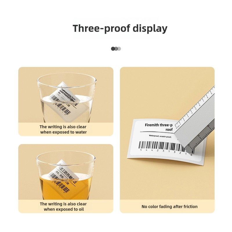 Custom Anti-counterfeit Adhesive Printer Sticker Roll Thermal 50x25mm 2x1 Inch Barcode Label Dissolvable Label Sticker