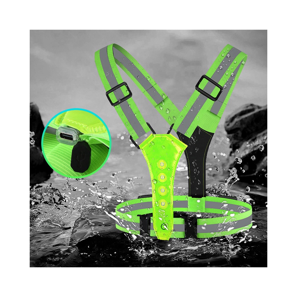 A Prova d' Agua LED Traffic Safety Vests Firefighters Light Up LED Safety Vest Hunting for Men Kid LED Lights Safety Vest