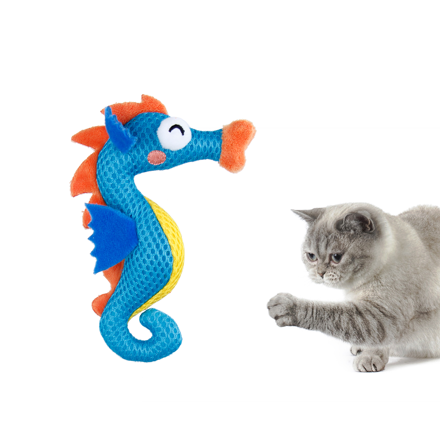 Производитель синей морской кошачьей мяты, игрушка для кошек, сетчатая ткань, жевательная игрушка для кошек, милая игрушка для кошек, игрушки для кошек