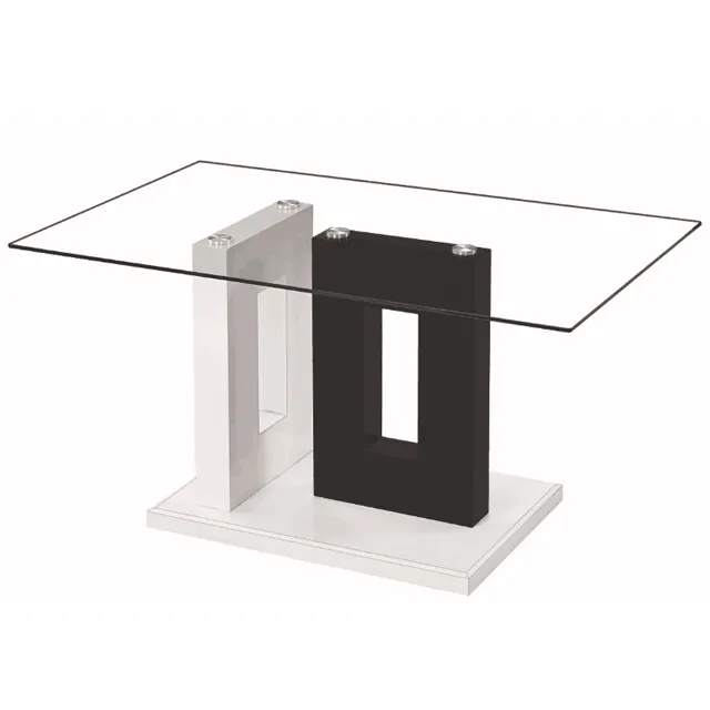 Kitchen Furniture Tempered Glass Top MDF Stand Dining Table And Chair DT-206