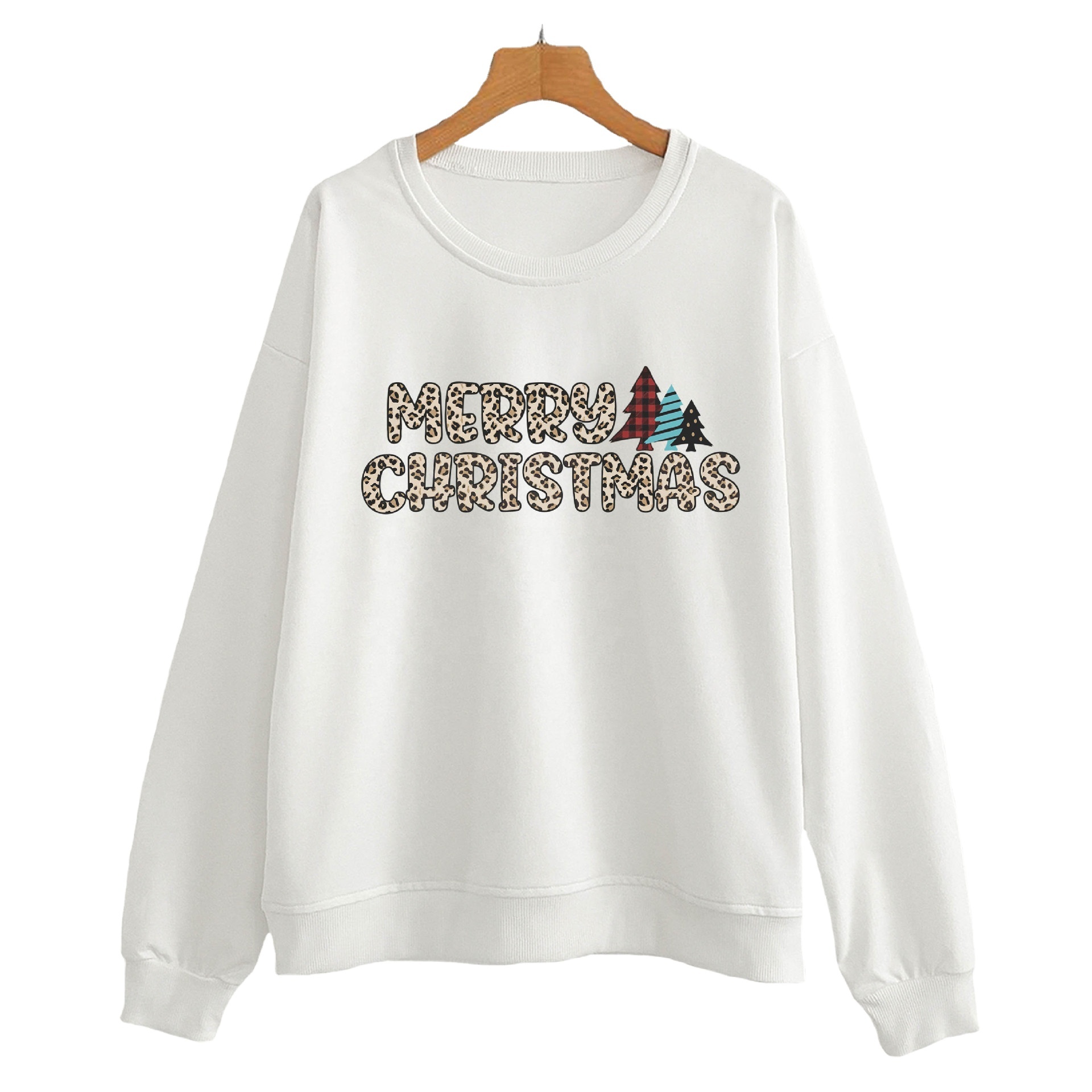 Dropshipping Factory Wholesale Women's Sweatshirt Round Neck Pullovers Long sleeve Cotton Casual Wear Print t-Shirt Top