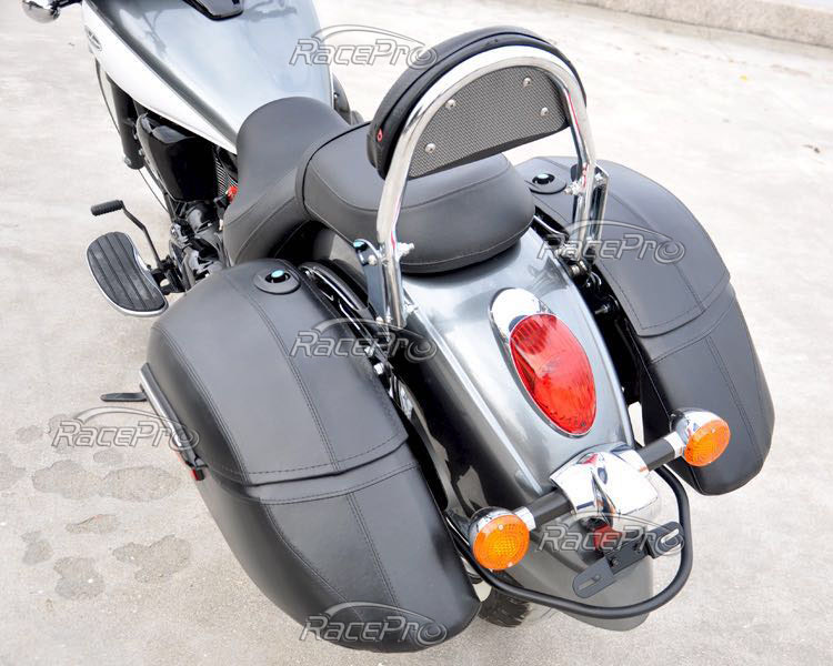 Leather material Universal Motorcycle Saddle bags/ Motorcycle Hard Saddlebags For Honda Suzuki Kawasaki Harley Yamaha Victory