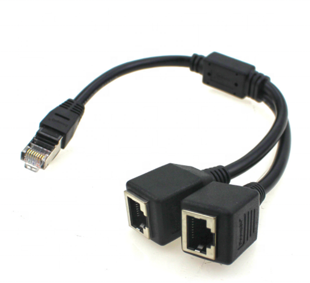 Сетевой разветвитель Cat5e RJ45 с 1 штекером на 2 гнезда, сетевой разветвитель локальной сети Ethernet с экранированием