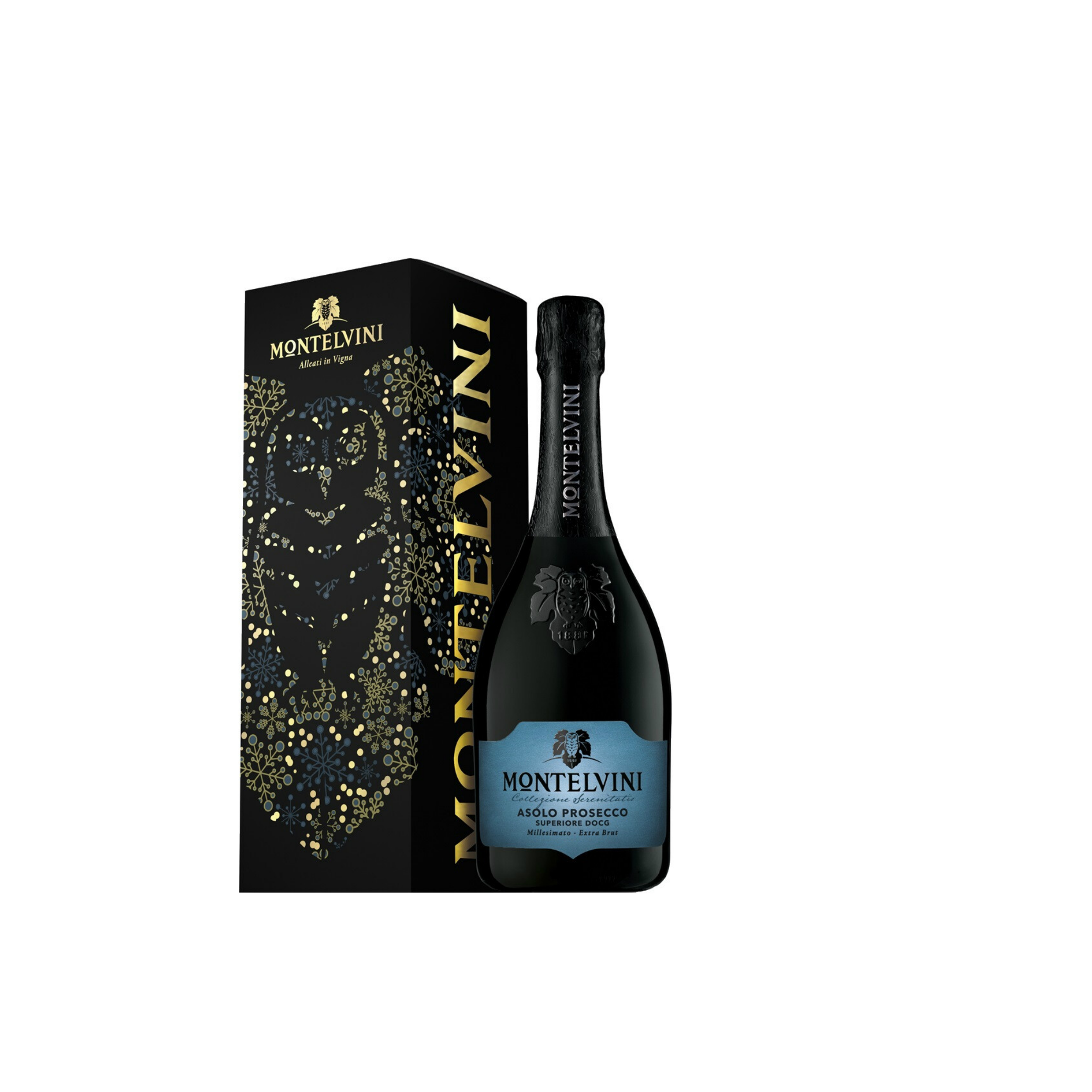 Итальянское роскошное вино, Экстра Грут, сверкающее, Millesimato Montelvini Jeroboam, чтобы пить очень холодный