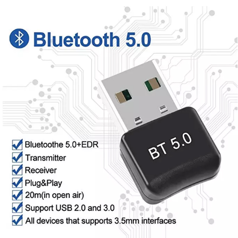 Беспроводной приемник Bluetooth BT5.0 RTL8761B для ПК, ноутбука, настольного компьютера по заводской цене