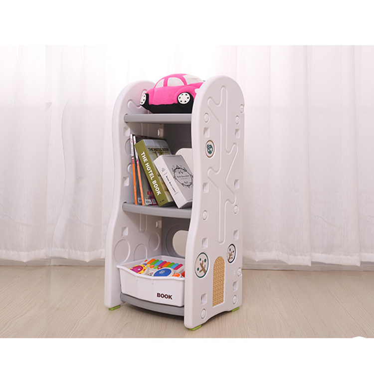 New Design White Gray Plastic 3-layer Kid Storage Toy Children Furniture Sets Kids' Cabinets