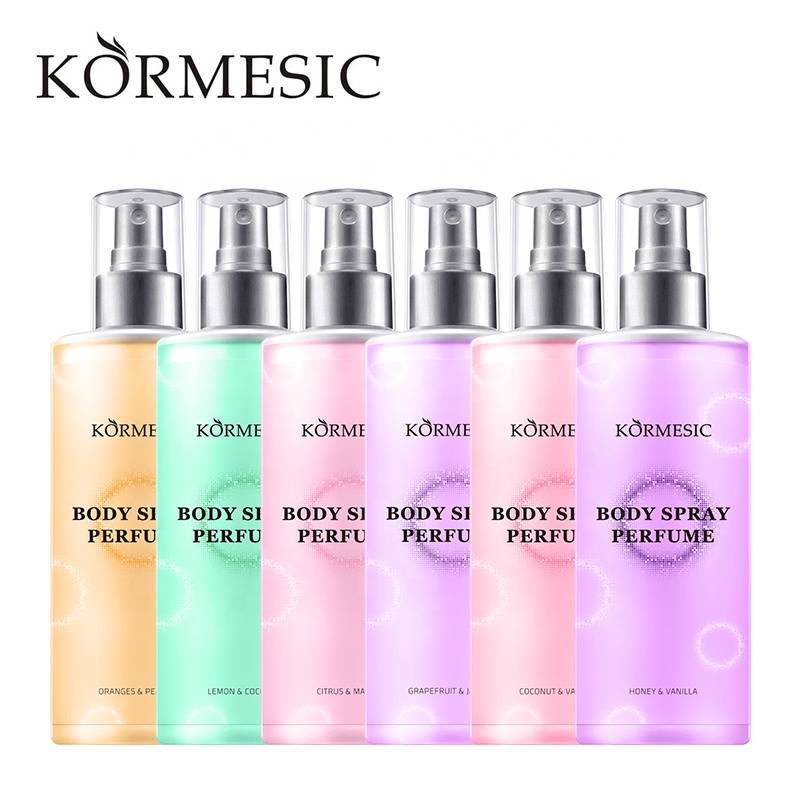 KORMESIC натуральный прозрачный тело OEM бутылка частная марка долговечный дезодорант и антиперспирант для рук и тела сухой спрей для женщин
