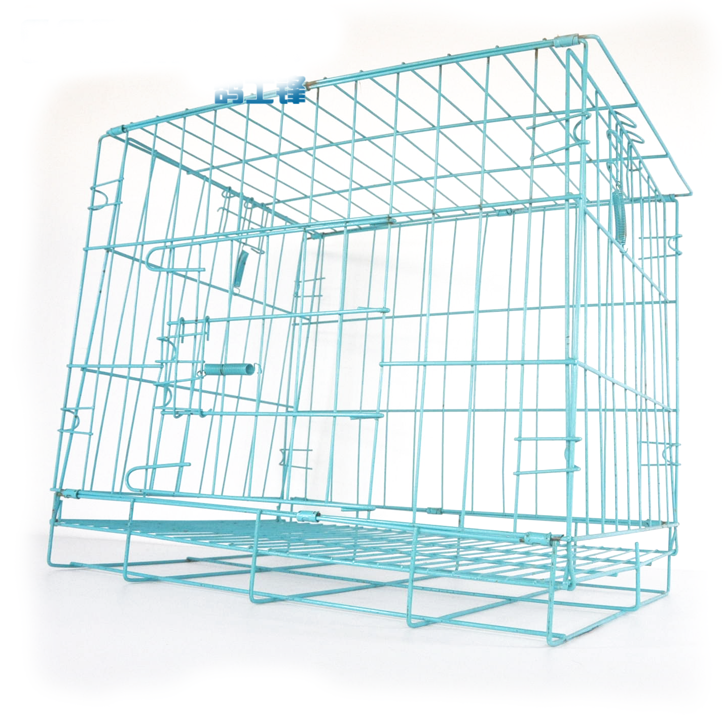 China Supplies Blue Animal Double Aluminium Pet Cage